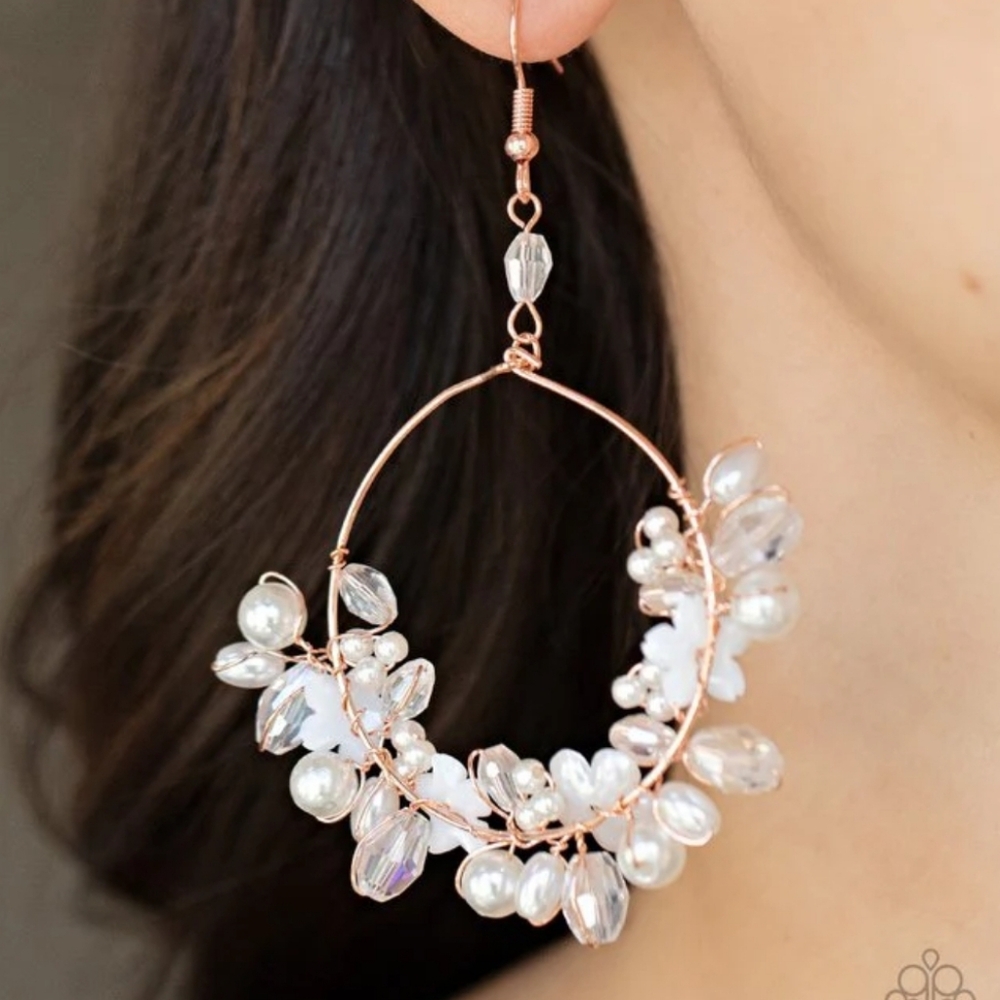 Floating Gardens Copper Earrings